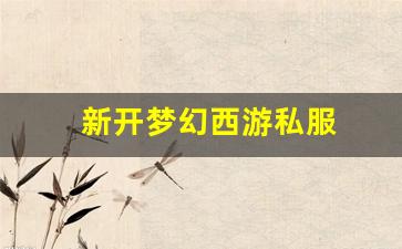 梦幻西游新区：新开梦幻西游私服(梦幻西游