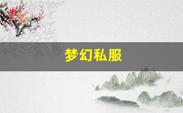 梦幻西游sf一条龙：梦幻私服(梦幻手游私