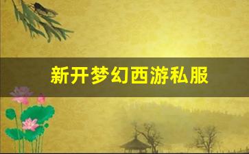新开梦幻西游私服(梦幻西游手游吧) (1