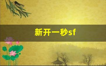 梦幻西游sf网：新开一秒sf(新开一秒传