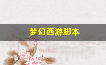 梦幻109：梦幻西游脚本(梦幻西游脚本错