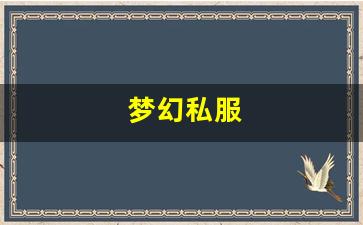 梦幻私服(梦幻手游私sf平台) (6)