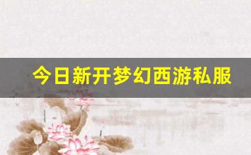 公益梦幻sf：今日新开梦幻西游私服(梦幻