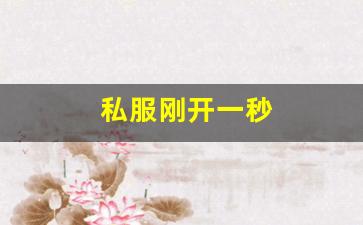 私服刚开一秒(刚开一秒单职业传奇sf) 