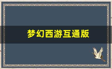 私服发布网：梦幻西游互通版(梦幻西游互通